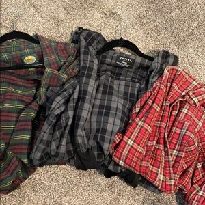 3 flannels (sold together)